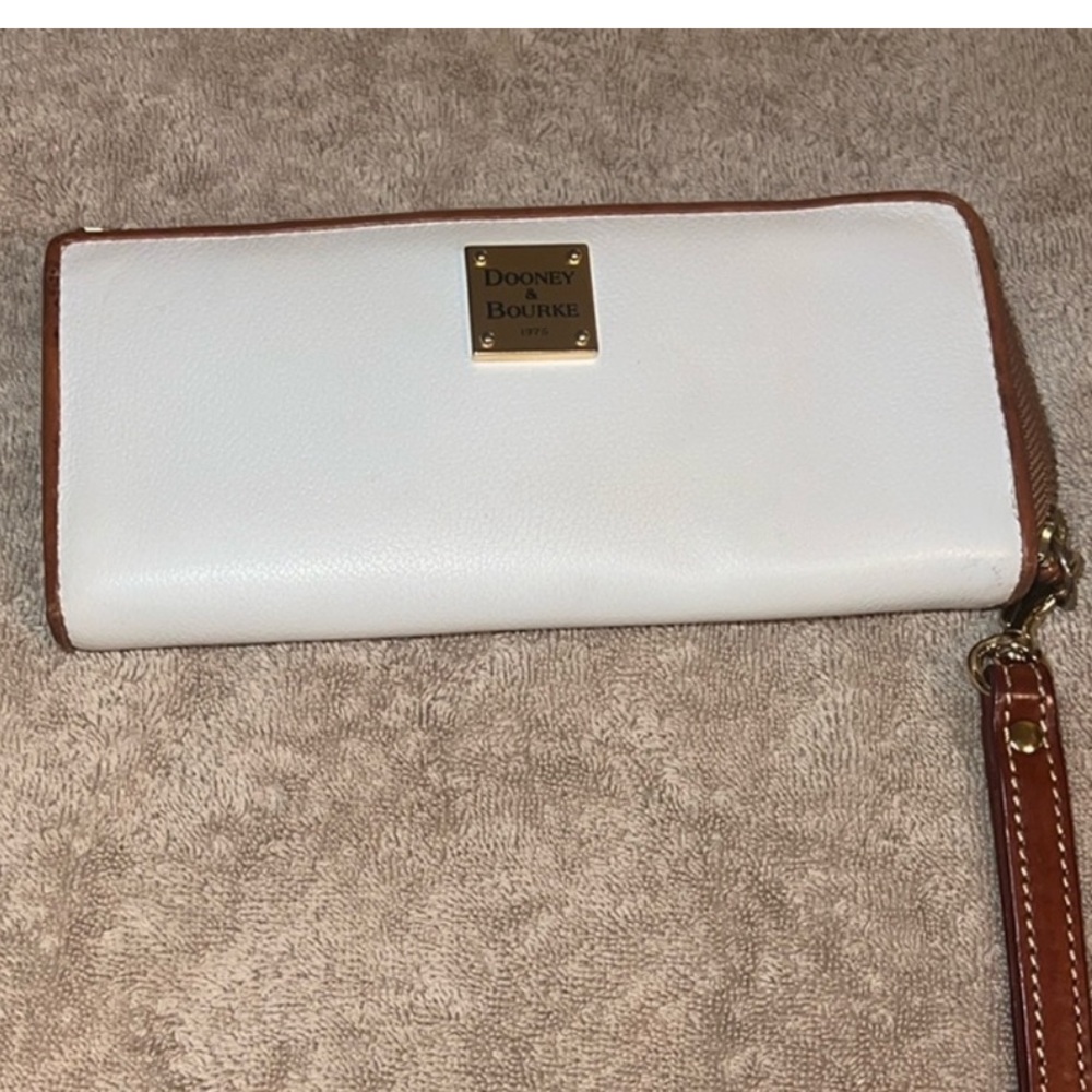 Dooney & Bourke White and Brown Wallet